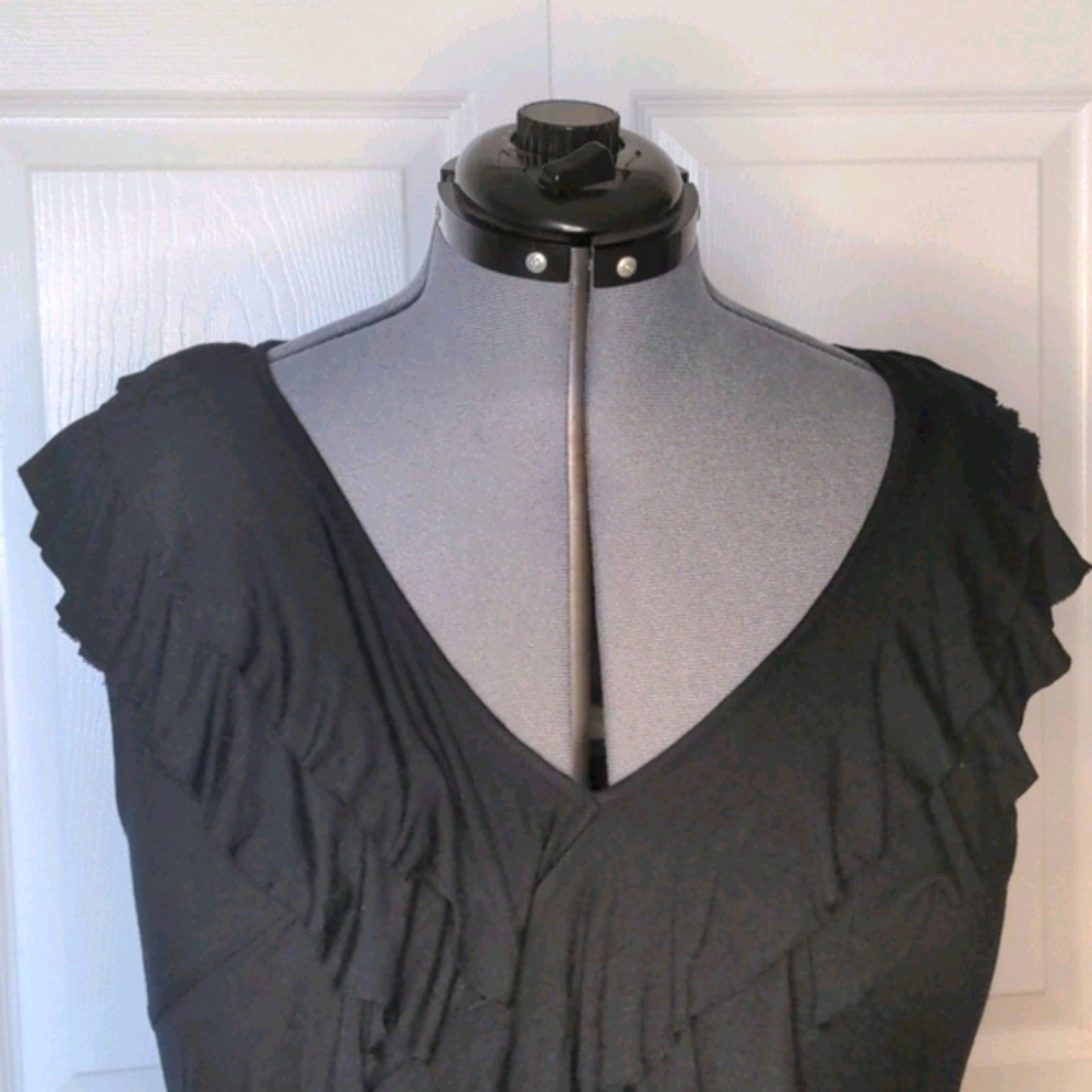 Calvin Klein Ruffled Black Tank Top - Picture 7 of 9